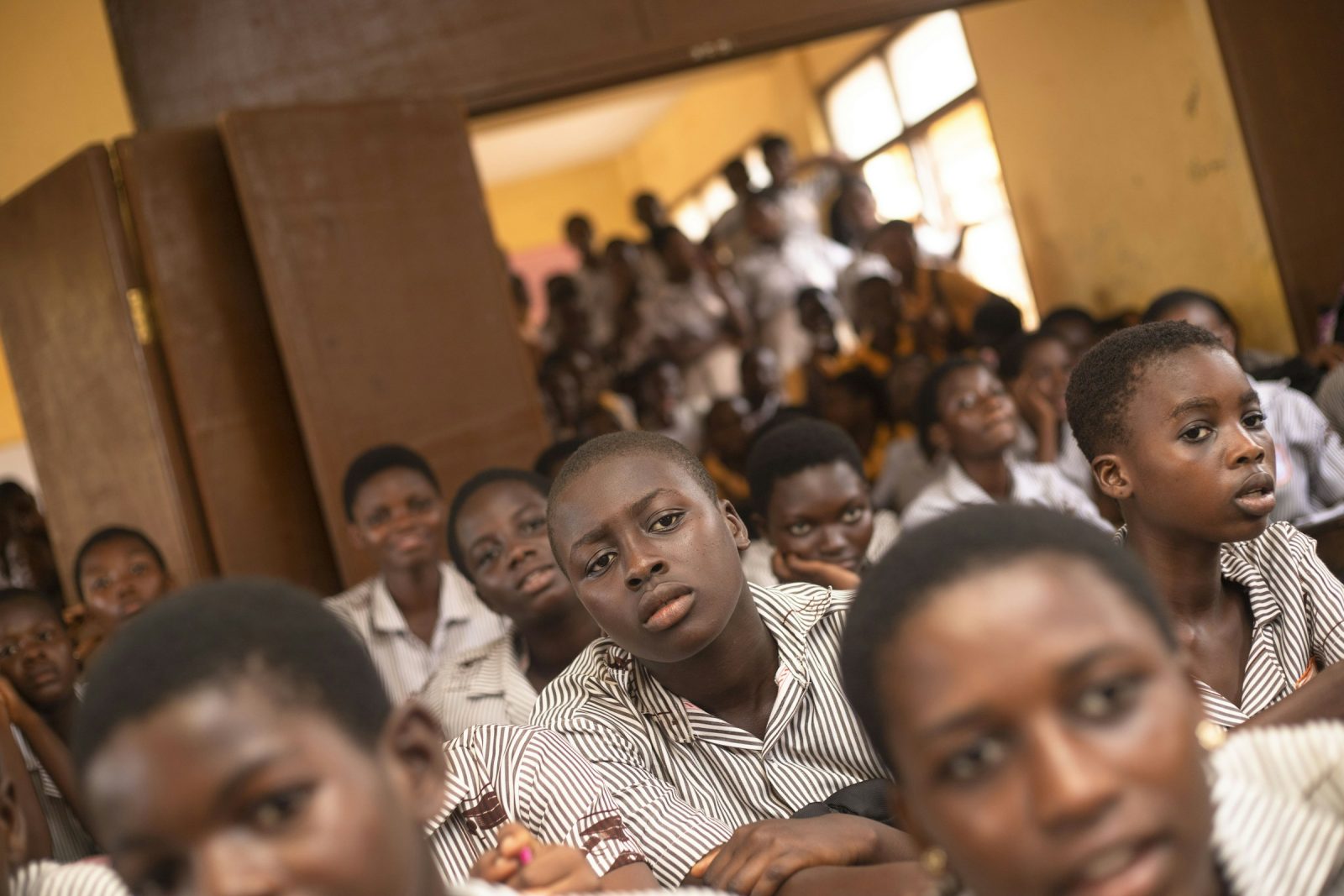 Students seated together working through a lesson